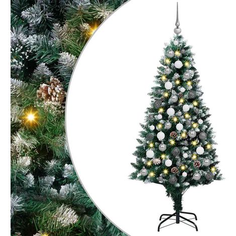 Künstlicher Weihnachtsbaum mit 300 LEDs mit Ständer Grün 180 cm