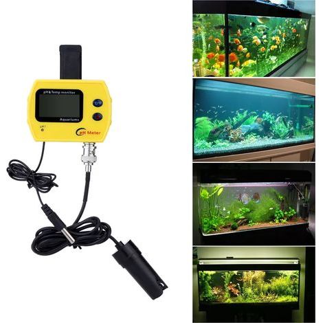 Professionelles, hochpräzises, tragbares Online-pH-Meter für Aquarien, Säuremesser, Wasserqualitätsanalysator, pH- und Temperaturmesser für Haushalts-Trinklösungen (1/4)