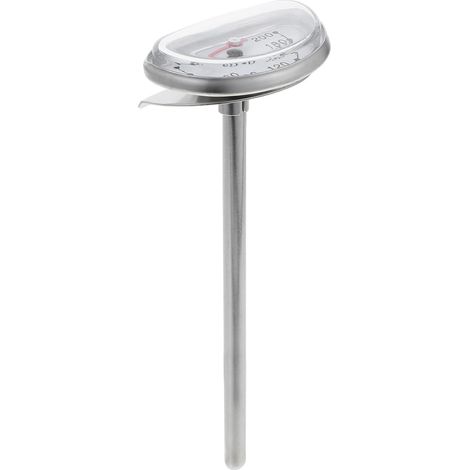 Thermomètre Précise de Inoxydable Friture en Support Acier Mesure Température Outil Fiable de L'huile Cuisine et Barbecue pour (1/5)