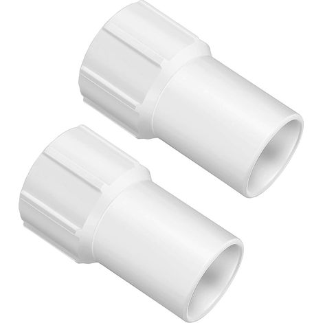 Zwei Gewindemuffen für 1-1/2" Pool-Saugschlauch. Passend für Spiralsaugschlauch. Verbindet den Saugkopf mit dem Skimmer-Einlass. (1/4)