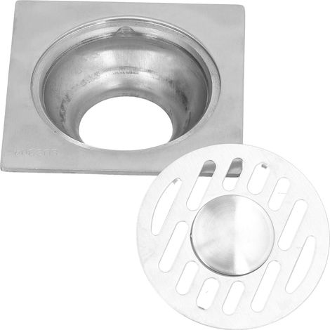 Acier inoxydable siphon de sol autobloquant pour machine à laver, crépine de sol double usage haute brillance pour cuisine et salle de bain (1/5)