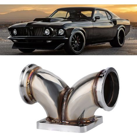 Adaptador de tubo de escape de acero inoxidable, brida T4 a conector de 2,5 pulgadas, compatible con turbocompresores T4 para motores V6 y V8. (1/5)