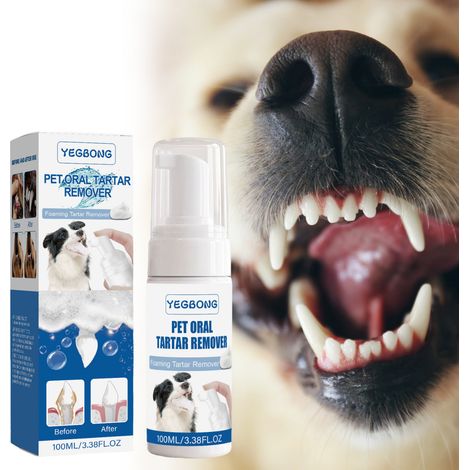 Mousse dentaire pour animaux, mousse à la menthe poivrée pour chats et chiens, solution quotidienne d'hygiène bucco-dentaire pour animaux – 100 ml (1/5)