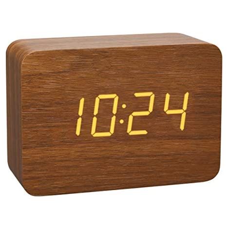 TFA Dostmann 60.2549.08 Funk Wecker Holz, Braun Alarmzeiten 1 (1/5)
