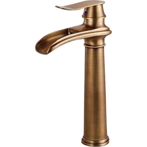 Robinet Cascade Lavabo Noir, Haut Mitigeur Vasque à Poser Salle De Bain, Mitigeur Cascade (1/5)