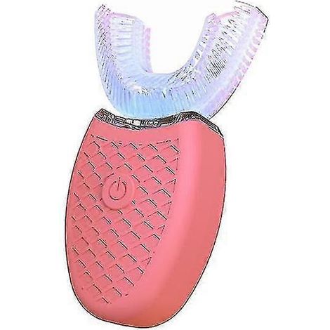 Brosse à dents électrique sonique automatique à 360 degrés en silicone, ultrasonique, électronique, de type U, rechargeable par USB-AquaForge