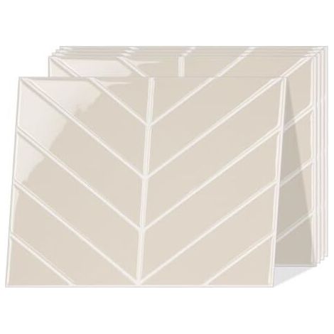 Carreaux adhésifs, épaisseur 2,5 mm, motif chevron, étanches, pour cuisine et salle de bain, 32 x 25 cm, lot de 5.