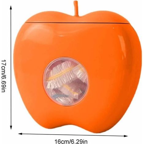 Boîte rangement jetable pour couvertures alimentaires,100 sachets couvertures alimentaires,Récipient sacs conservation frais-orange (1/4)