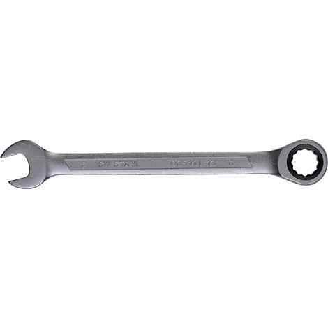SW-Stahl 03510L-13 Gabelringratschenschlüssel 13 mm I feinverzahnt mit 72 Zähnen I Maulschlüssel mit Ringratsche I Ringratschenmaulschlüssel I Ringmaulschlüssel
