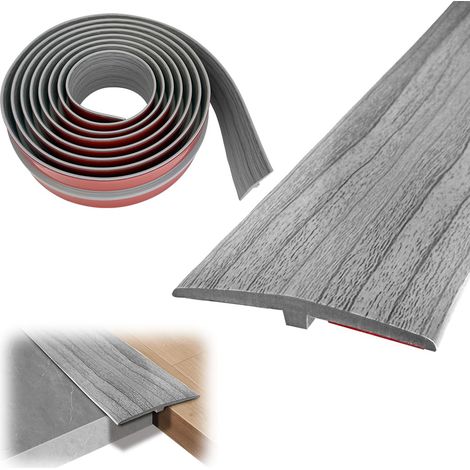 T Adhesive Threshold Bar, 3 m x 2 cm PVC Adhesive Door Threshold, Transition Strips for Floor, Height Compensation, for Parquet, Laminate Crossbars (1/5)