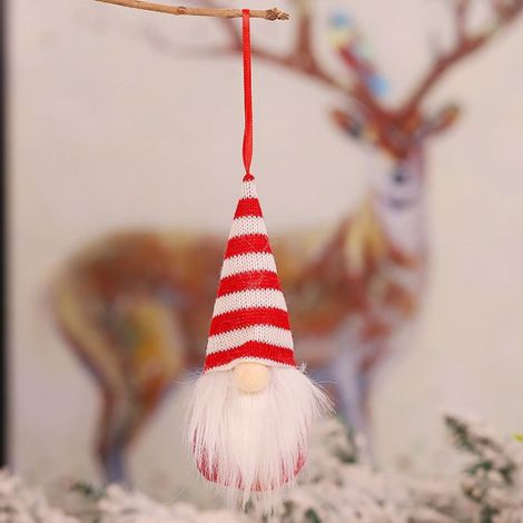 Guirlande De Noël - Pendentif En Bois Forme De Poupée Sans Visage - Pour Arbre De Noël Salle De Séjour Bureau Café - Lot De 4 (1/4)