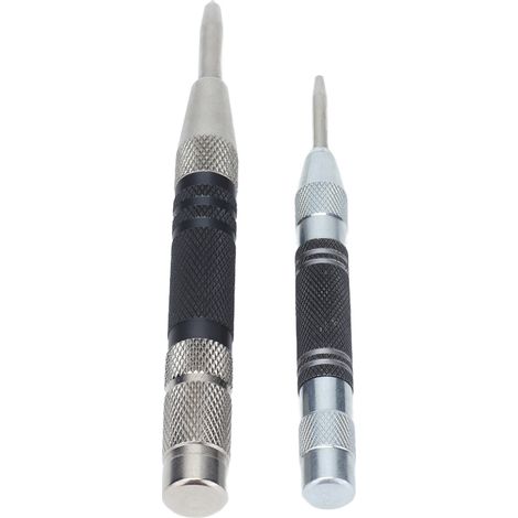 Jeu de 2 Pointeaux Automatiques Percuteur Réglable, Outil de Poinçonnage pour Bois et Métal, Kit de Tension Ajustable (1/5)