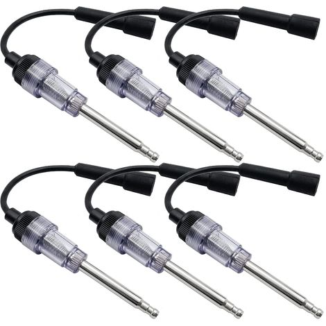 Lot de 6 Testeur Bougie - Outil Diagnostic Moteur - Tige Nickelée - Pour Voiture Moto (1/5)