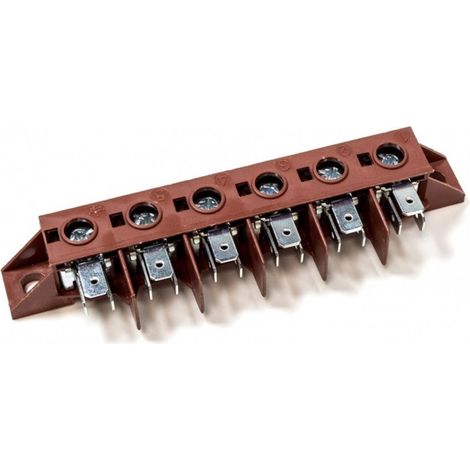 MORSETTIERA 6 POSTI PER CUCINE A GAS- FORNO BARBECUE TUTTI USI IN BAKELITE P 513 (1/4)