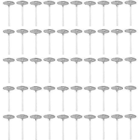 1000 Stück/Lot Kerzendochte, 1 Zoll, raucharm, mit Metalllaschen, Teelichtdochte für Kerzen, Ma-Good-White Silver (1/5)