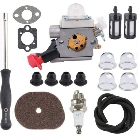 Carburatore Hippotech C1M-S267A con filtro aria per decespugliatore Stihl FS40 FS50 FS50C HT56 HT56C KM56 KM56C KN56 FS56 FS56C FS70 FS70C FS70 FC56 FC70 FC70C 4144120 0603 (1/5)