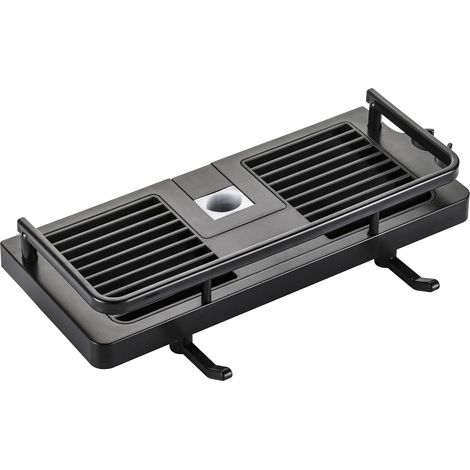 Étagère Douche Porte Savon Douche Salle De Bain Rangement Douche sans Percage avec Porte Savon Douche, Crochets et Porte Serviette Murale Antirouille Auto-adhésif Support 18MM-25MM (1/5)