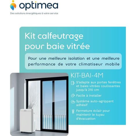 Kit d’étanchéité pour porte coulissante en verre – Tissu polyester 90 × 210 cm – Installation rapide sans perçage – Fermeture à glissière double sécurité (1/3)