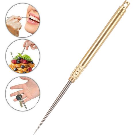 Porte-cure-dents étanche en titane, portable et durable pour un usage quotidien (1/4)