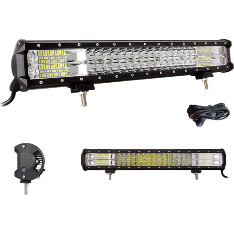 Barre lumineuse LED, faisceau large de 60° + faisceau spot de 30°, étanche IP67 (1/2)