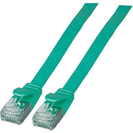 Efb-elektronik - K5545GN.2 - EFB Cable Patch Plat RJ45 U/FTP, Cat.6A, PVC 2 m, Vert