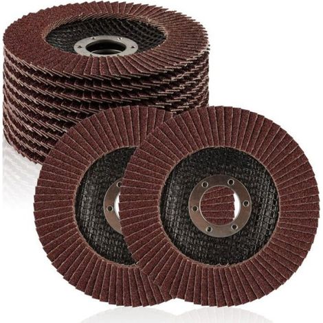 Disque À Polir - Oxyde D'aluminium - Grain 60 - Pour Meuleuse D'angle - 12 Pièces