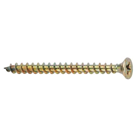 Lot de 1000 vis a' bois Mod.05052 3x10 mm en acier tropicalise' tete fraise'e pour panneaux agglome're's agglome're's