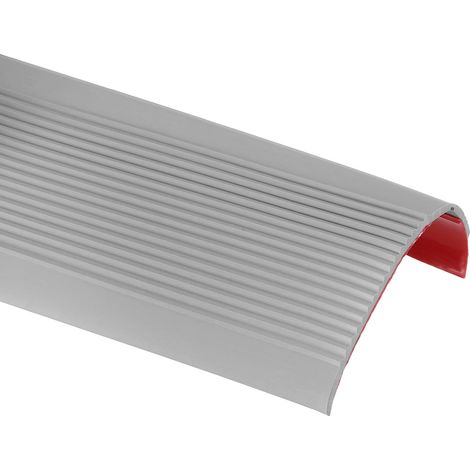 2Mètre Marche Nez, Vinyle Antidérapant Autoadhésif Protège-Bord Escalier Revêtement D'Escalier Étanche Pour Sols Intérieur Extérieur, (7.6cm x 3.5cm, Gris) (1/5)