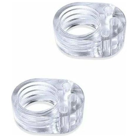 10 Pièces Protection Poignee Porte - Butée de Porte en Silicone - Butoir Poignée de porte en PVC - Stop Porte Non Toxique Transparent - Protéger le Mur - Stoppeur fenêtre(Bague Simple) (1/5)