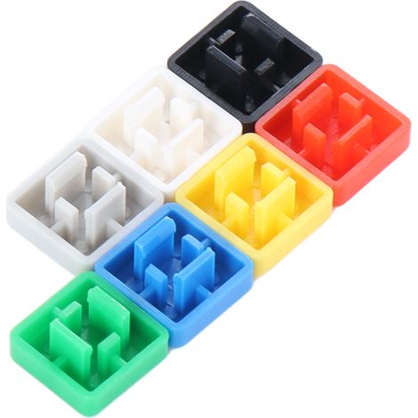 350 boutons-poussoirs industriels momentanés, à commande tactique, carrés et droits, 7 couleurs A14 (1/5)
