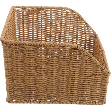 de rangement en osier synthétique avec ouverture latérale