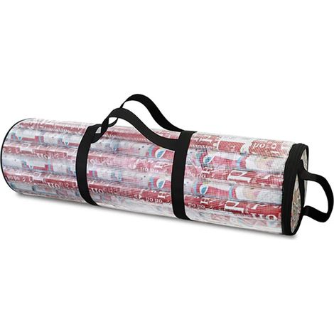 Rangement Rouleaux Papier Cadeau Boîte Organisateur Sac Housse Noël Protection Rouleaux Emballage Cadeaux Réutilisable Décoration Festive (1/4)