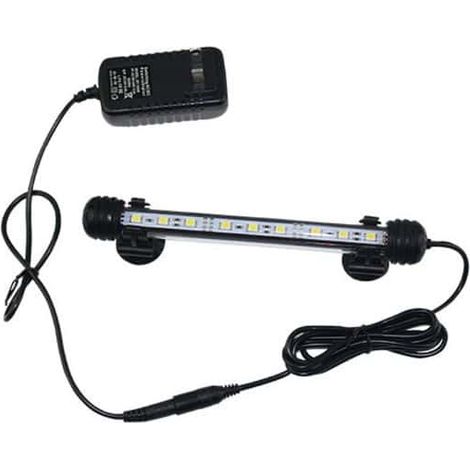 Lampe d'aquarium à LED, éclairage pour aquarium à poissons, lampe à économie d'énergie 9 LED, silencieuse (bleue et blanche, 18 cm) (1/5)