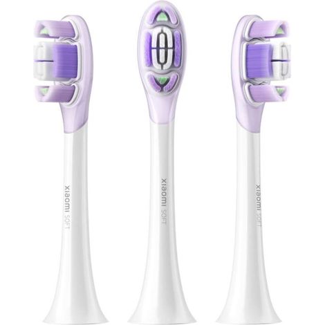Xiaomi MBS309 Testine di Ricambio per Spazzolino Elettrico ad Oscillazione Morbido 3 pz Bianco/Viola