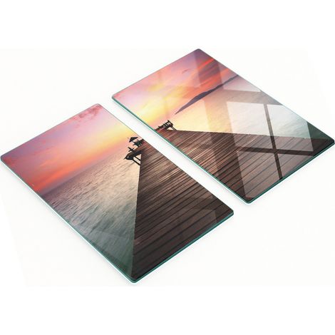 Tablas decorativas multifuncionales de cocina de vidrio templado Molo 2x30x52 cm (1/5)