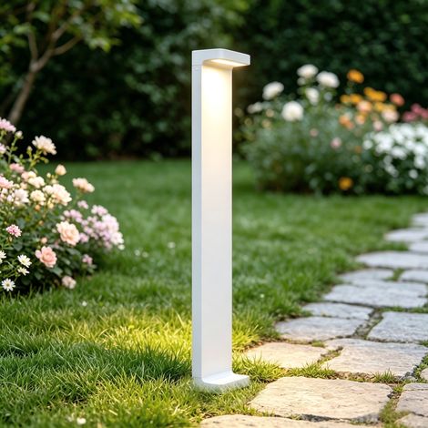 Mai & Mai Lampione da Giardino 3000K, Luminoso da Giardino IP65 Paletti Esterni Led 10X6X60cm in Alluminio per Giardini, Parchi, Aree Residenziali e Ingressi LumaTorch, Sabbia bianco (1/5)