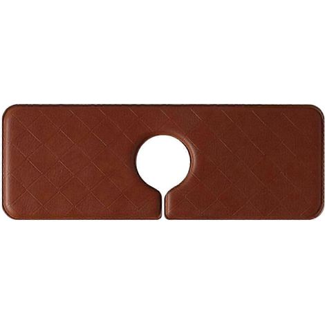 Tapis absorbant imperméable pour robinet, lavable et épais, pour cuisine ou maison de campagne, noir.-40x15x1cm-Brown A (1/5)