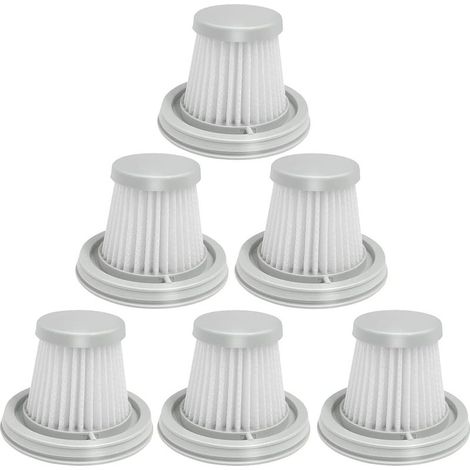 Lot de 6 filtres HEPA compatibles avec Xiaomi Mijia Handy Home Car Mini aspirateur sans fil lavable Accessoires de rechange Pièces (1/5)