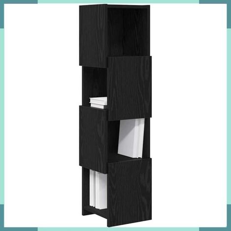 889806 Meuble d'angle Chêne noir 25,5x25x102cm Bois d'ingénierie (1/5)