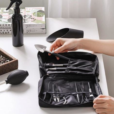 Kit d'outils pour Bonsai, Mini Outils de Jardinage pour Les Plantes d'intérieur, Lot de 13 Outils en Acier Carbone Sac de Rangement (1/4)