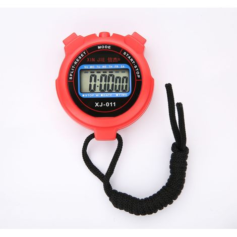 Chronomètre numérique de sport et minuteur de yoga/fitness — rouge (1/2)
