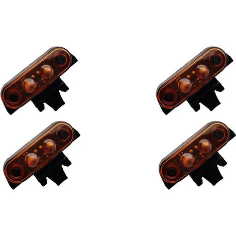 4 feux de position latéraux 24 V pour camion Volvo FH FH16 FM (références 82116545, 21087346 et 842208821), lumière jaune (1/5)