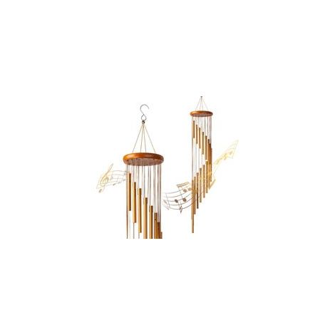 Carillon éolien d'extérieur de 90 cm avec 18 tubes en alliage d'aluminium et crochet en S, grand carillon commémoratif pour jardin, terrasse, jardin, balcon, décoration d'intérieur, cadeau pour (1/5)