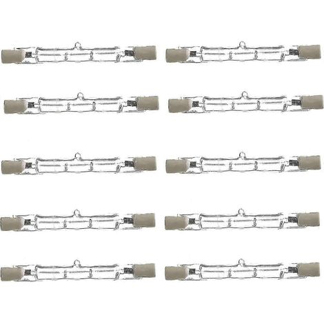 Ampoules halogènes linéaires R7s 120 W, projecteurs halogènes éco-énergétiques J78, projecteurs halogènes linéaires de 78 mm de longueur, lot de 10 (1/5)