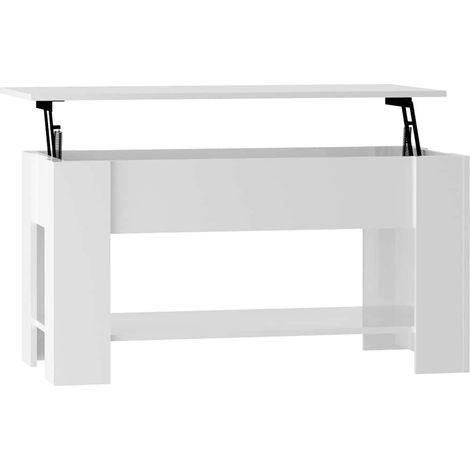 Maison Exclusive - Couchtisch Hochglanz-Weiß 101x49x52 cm Holzwer