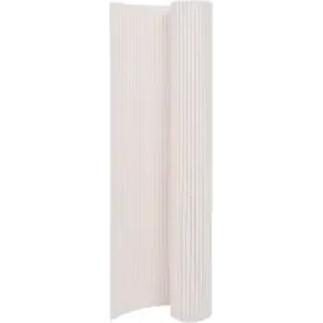 Maison Chic – Clôture de jardin brise vue double face 110x400 cm – PVC blanc résistant aux intempéries – Facile à couper et à installer (1/4)