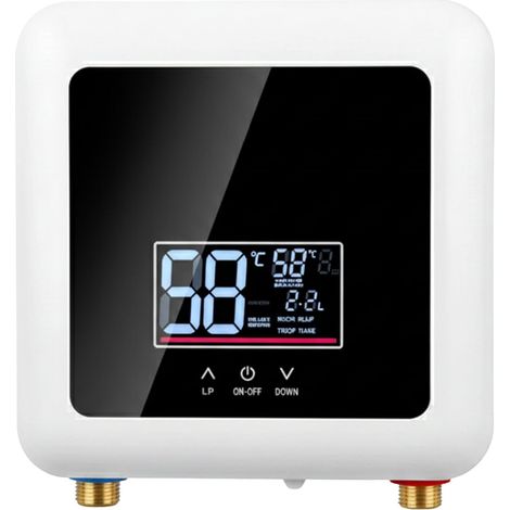 Petit Chauffe-eau électrique, 7500W Mini Chauffe eau Instantané Electrique Douche avec affichage LED et Télécommande, Chauff eau sous evier pour cuisine, Chauffeau Électriques Sans Réservoir 220V [Cla