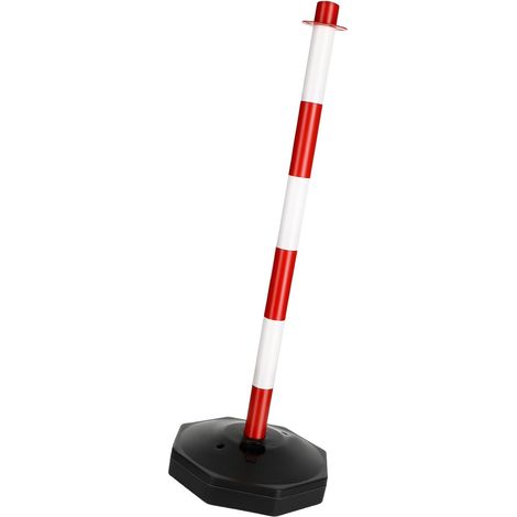 Poteau D'avertissement Anti-Collision Rouge en Plastique, Colonne Flexible Remplissable d'eau, Barrière de Sécurité Mobile pour Usage Routier Extérieur (1/5)