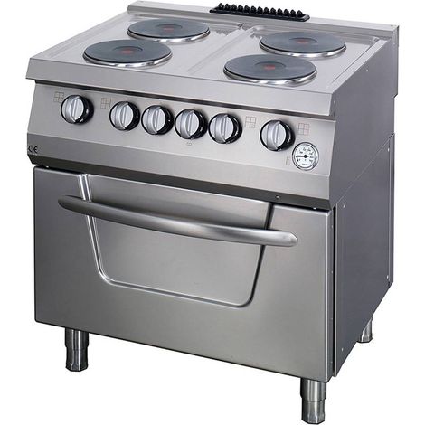 Cuisinière 4 brûleurs - Double unité - avec four - Électrique - Maxima