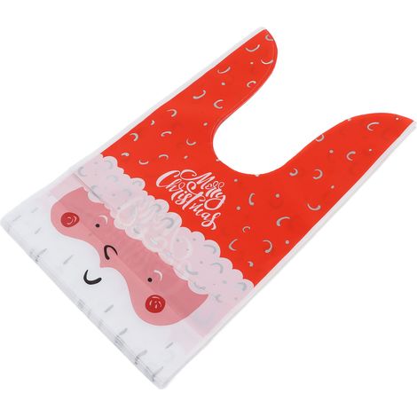 Weihnachtsgeschenktüten – 100er-Packung wiederverwendbare, umweltfreundliche Lebensmittelbeutel für Kekse, Süßigkeiten und Schokolade – Frohe Weihnachten (1/5)